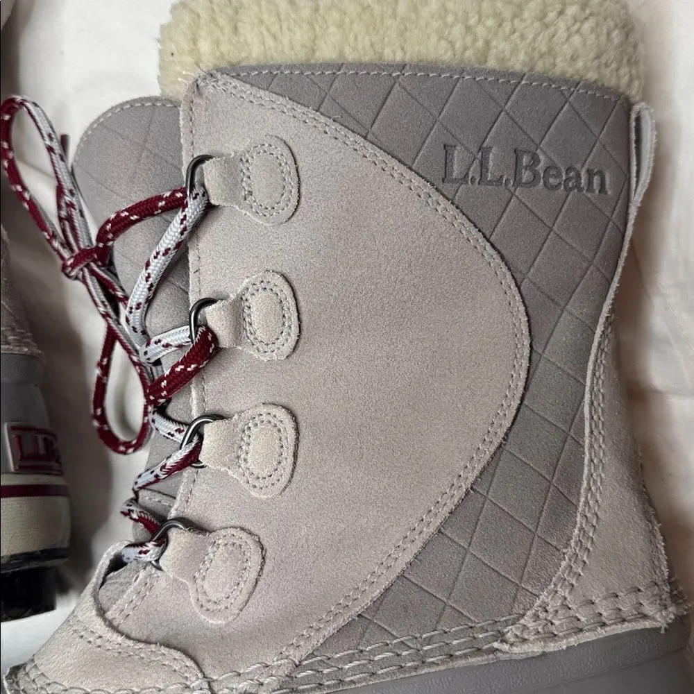 Women's L.L.Bean Insulated Gray Winter Duck Boots. Style#‎ 284882. Size 8.
